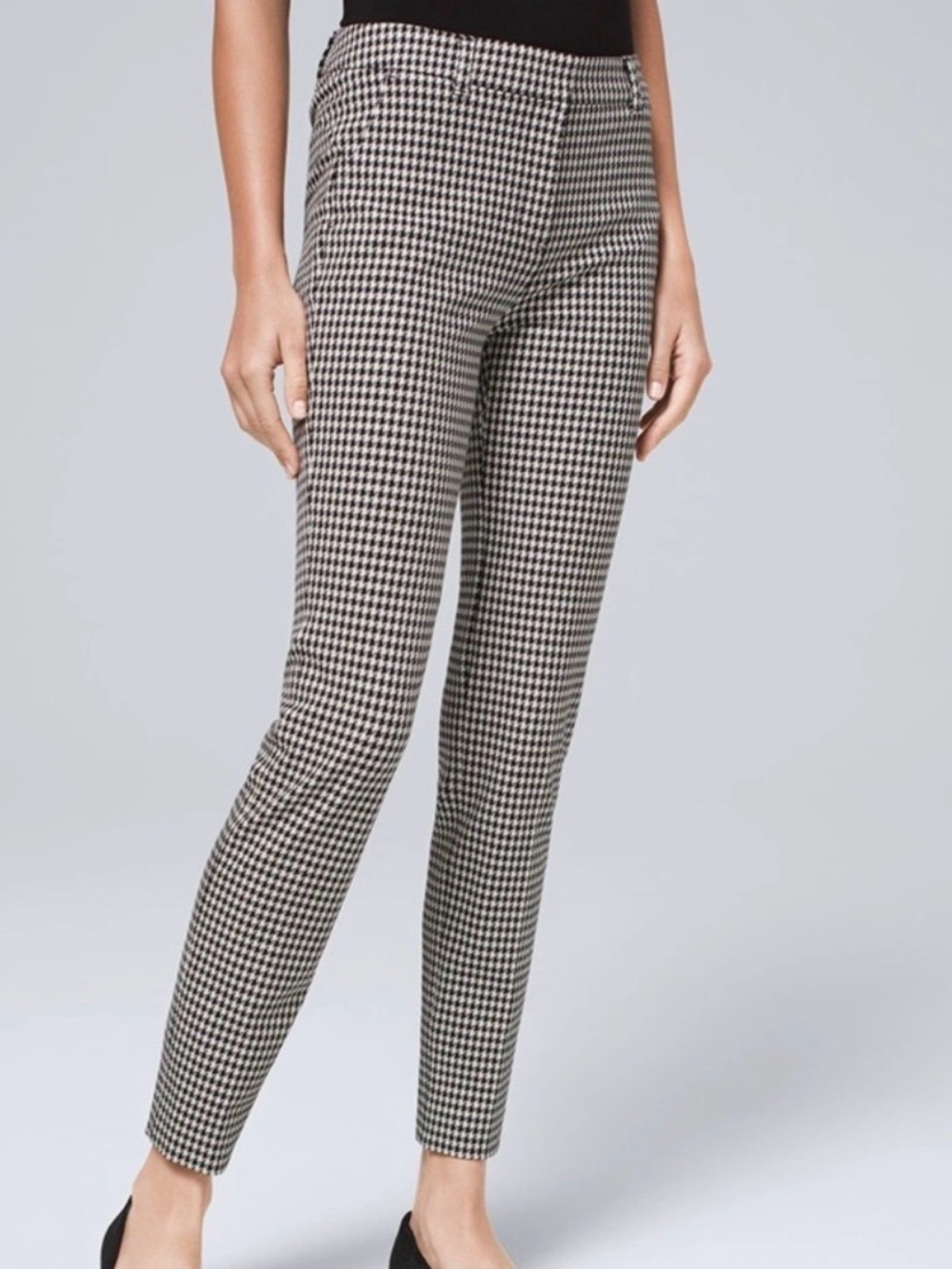 White House Black Market Comfort Stretch Houndstooth Slim Ankle Size 6